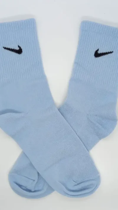 Media caña Marca Nike pipa base celeste pastel ST